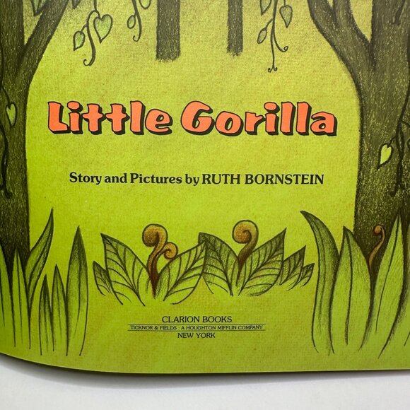 Little Gorilla Hardcover Book By Ruth Bornstein 1976 First Edition Clarion Books - Picture 5 of 7
